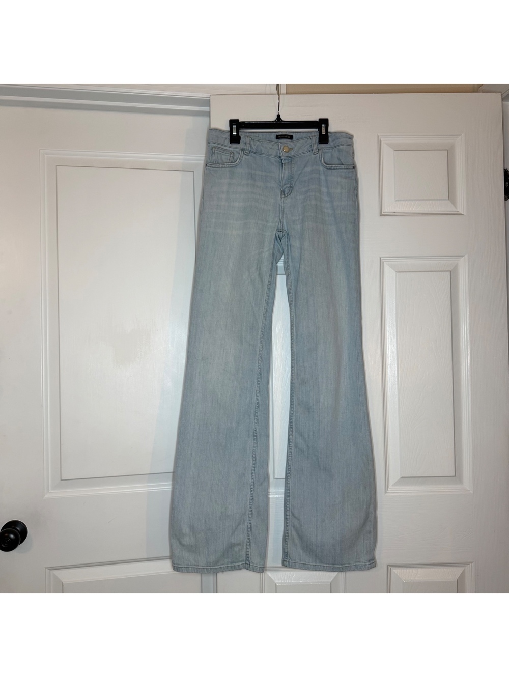 Massimo Dutti Light Wash Straight Leg Denim Jeans Womens Sz 6 - 30” x 33” Inseam